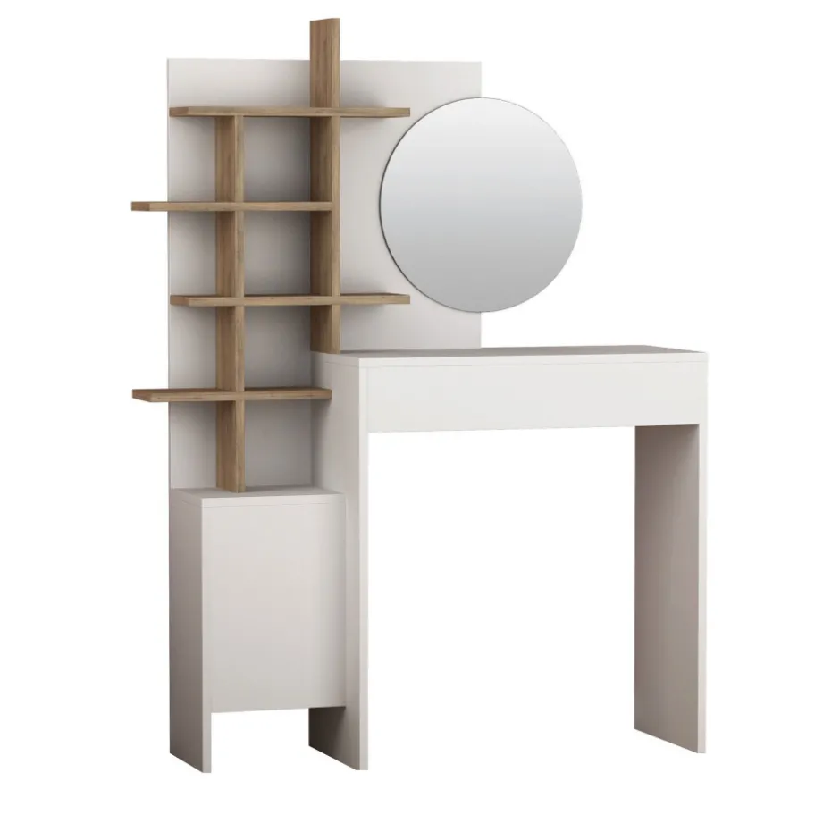 Discount Drawer NIYA Coiffeuse 1 tiroir avec miroir L71,50cm