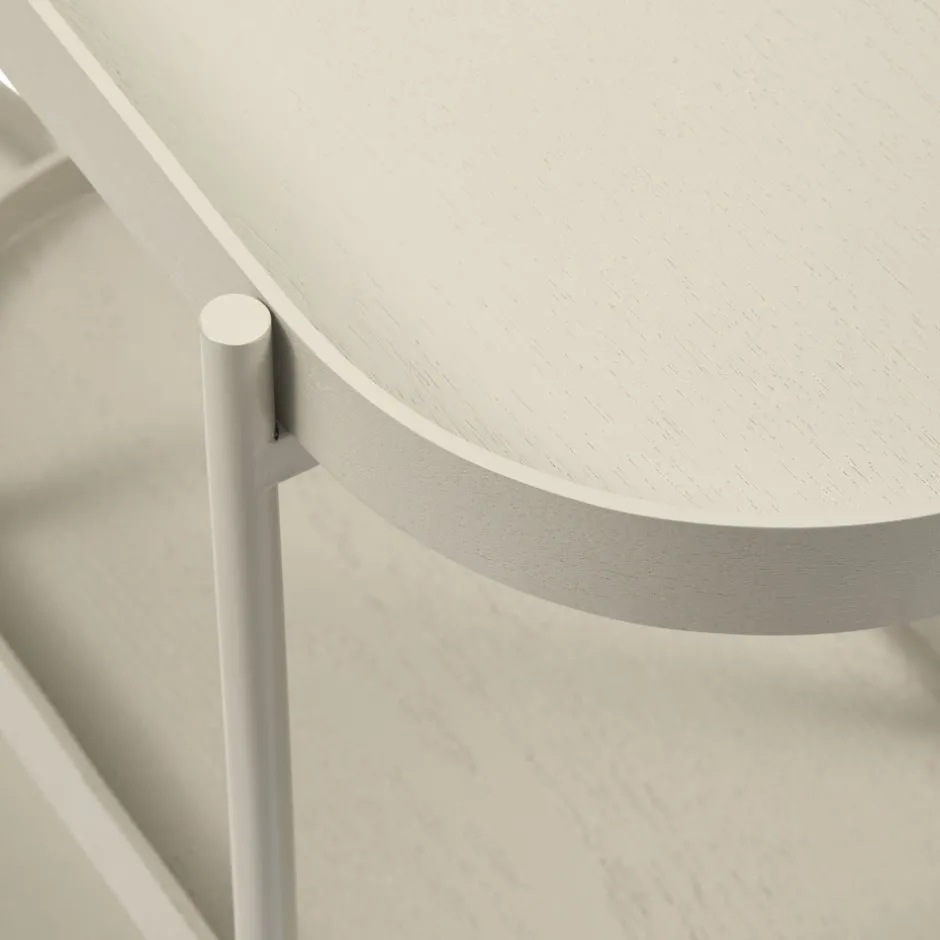 Sale Woood NOAN Console ovale en bois et métal L90cm