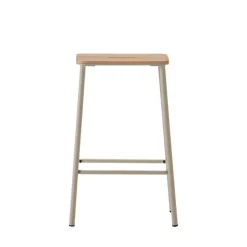 Best No name NOKI Lot de 2 tabourets de bar en bois et métal H65cm