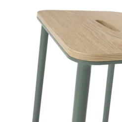 Best No name NOKI Lot de 2 tabourets de bar en bois et métal H65cm