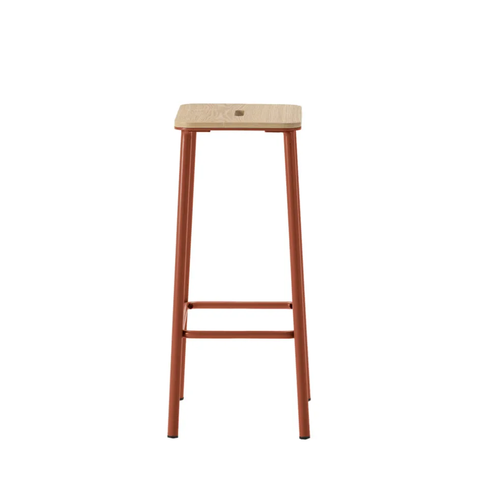 Best No name NOKI Lot de 2 tabourets de bar en bois et métal H65cm