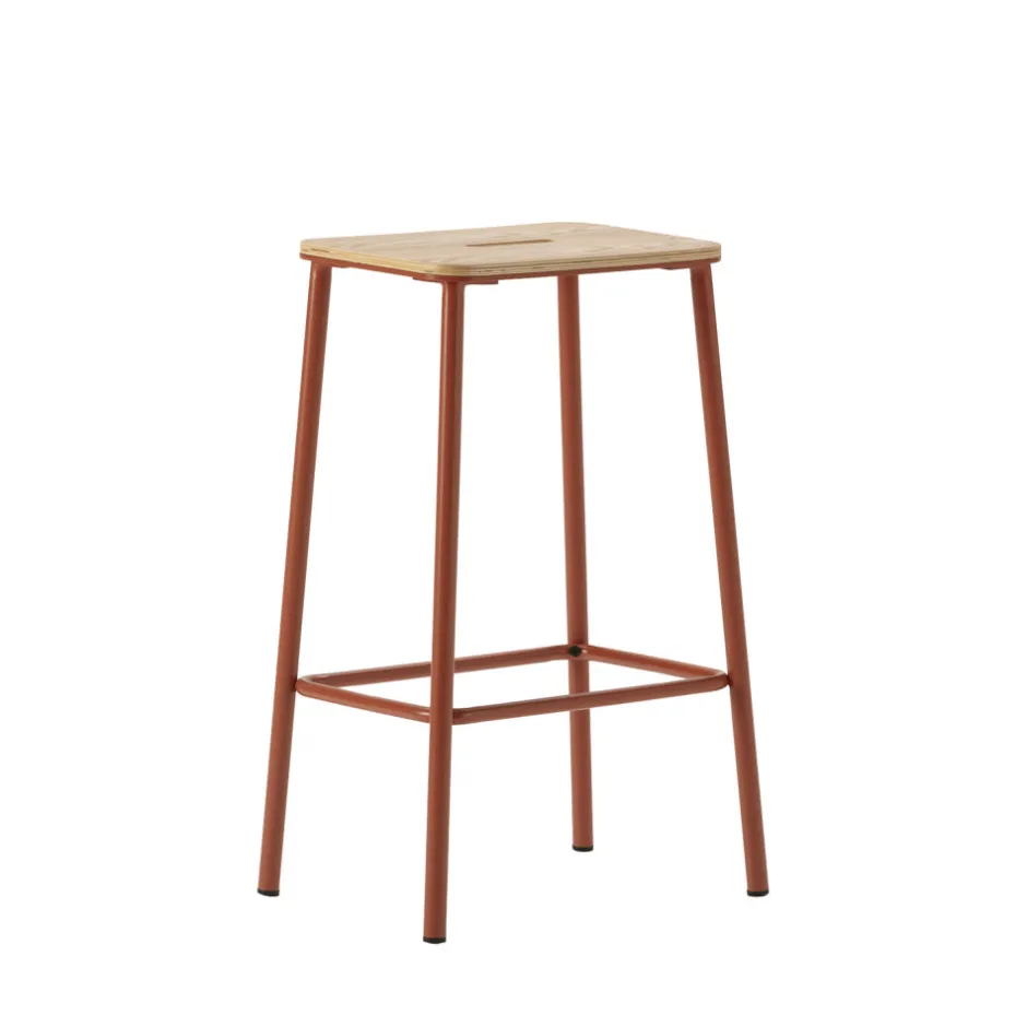 Best No name NOKI Lot de 2 tabourets de bar en bois et métal H65cm