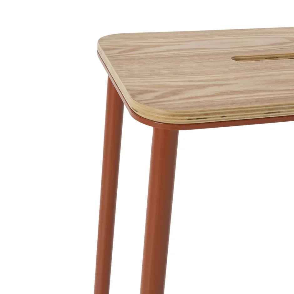 Best No name NOKI Lot de 2 tabourets de bar en bois et métal H65cm