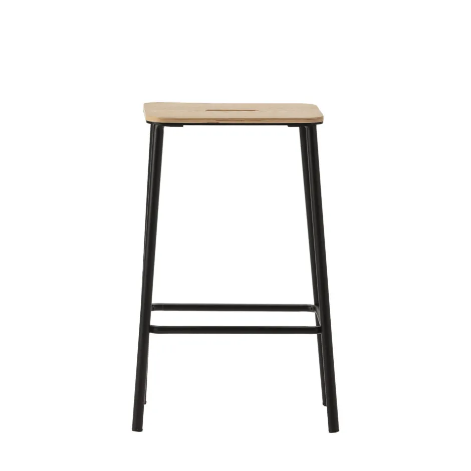 Best No name NOKI Lot de 2 tabourets de bar en bois et métal H65cm