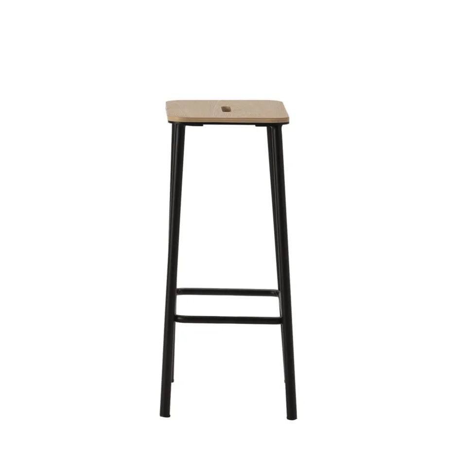 Best No name NOKI Lot de 2 tabourets de bar en bois et métal H65cm