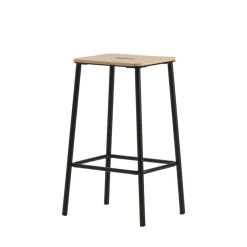Best No name NOKI Lot de 2 tabourets de bar en bois et métal H65cm
