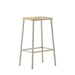 Best No name NOKI Lot de 2 tabourets de bar en bois et métal H65cm