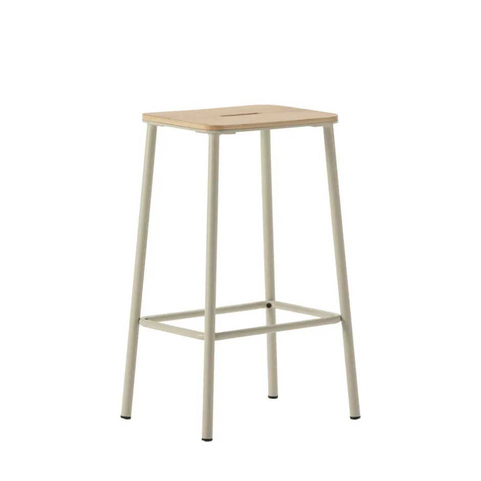 Best No name NOKI Lot de 2 tabourets de bar en bois et métal H65cm
