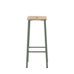 Best No name NOKI Lot de 2 tabourets de bar en bois et métal H65cm