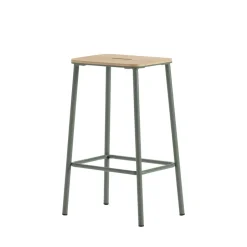 Best No name NOKI Lot de 2 tabourets de bar en bois et métal H65cm