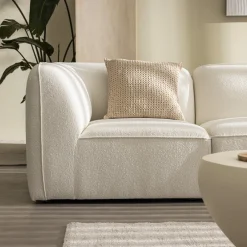 Online Drawer NOOR Chauffeuse pour canapé modulable en tissu bouclette