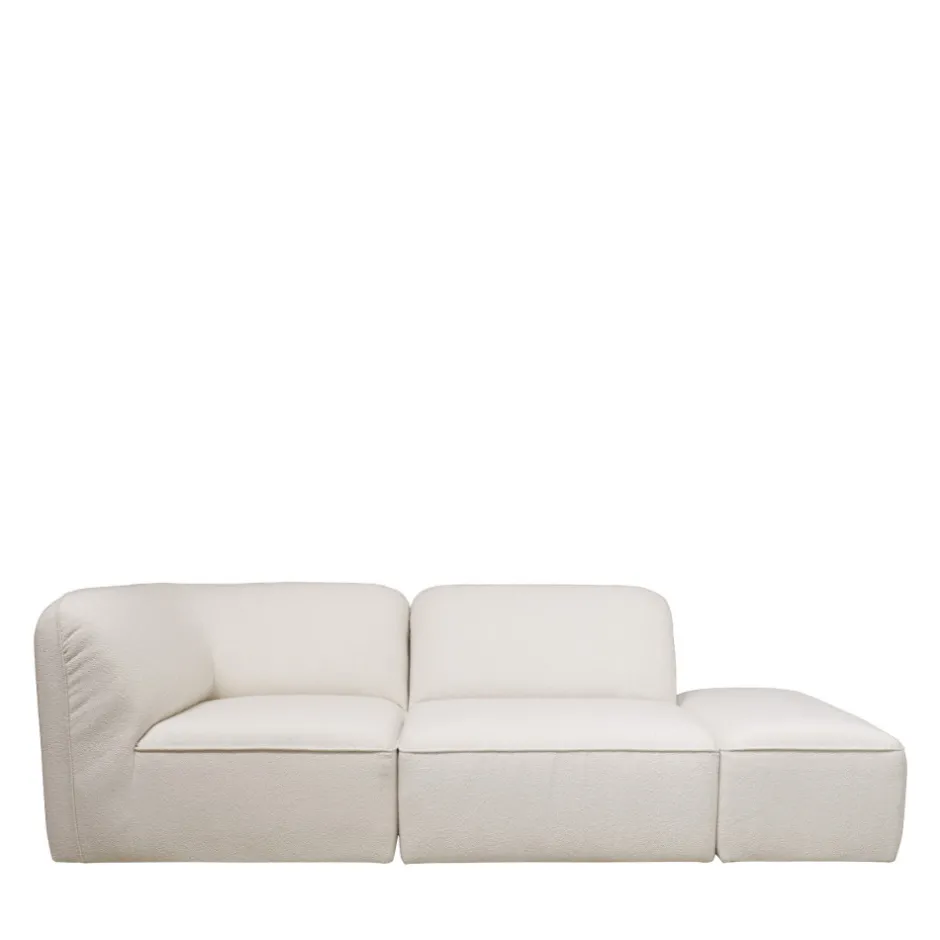 Online Drawer NOOR Chauffeuse pour canapé modulable en tissu bouclette