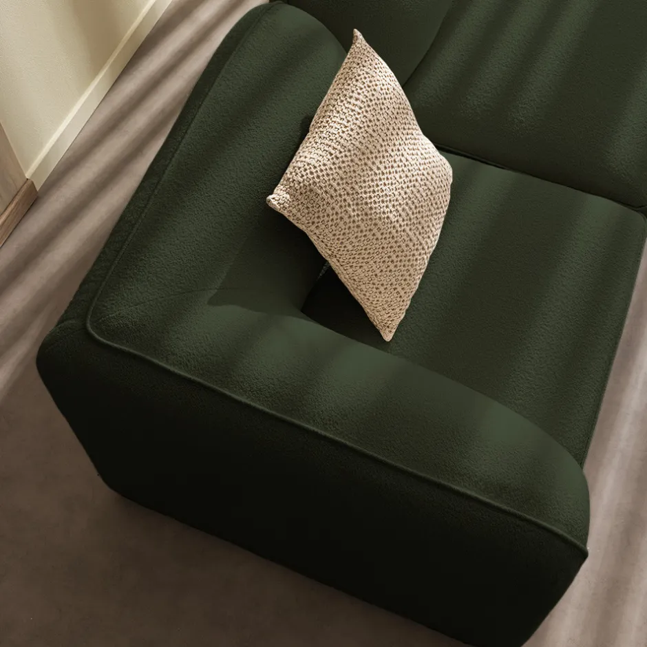 Online Drawer NOOR Chauffeuse pour canapé modulable en tissu bouclette