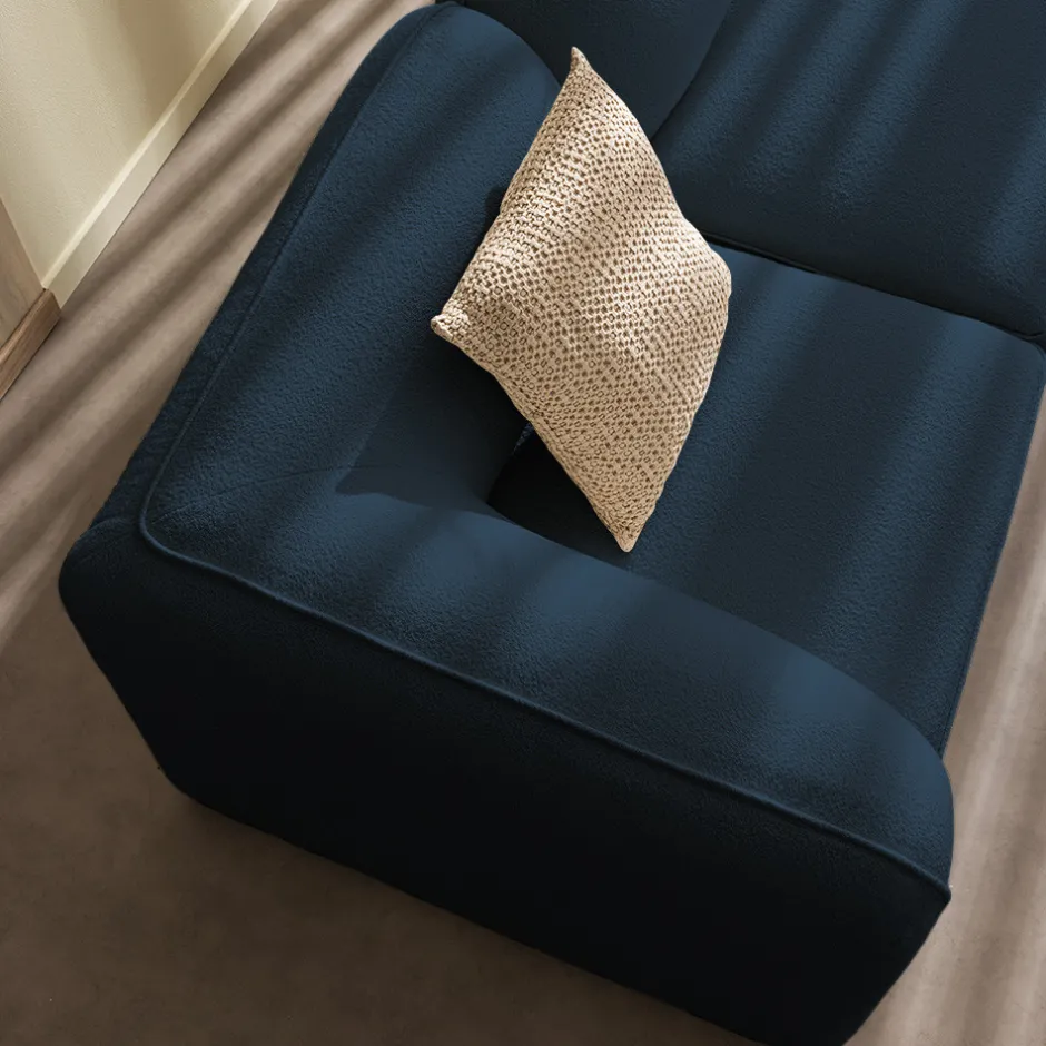 Online Drawer NOOR Chauffeuse pour canapé modulable en tissu bouclette