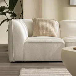 Online Drawer NOOR Chauffeuse pour canapé modulable en tissu bouclette