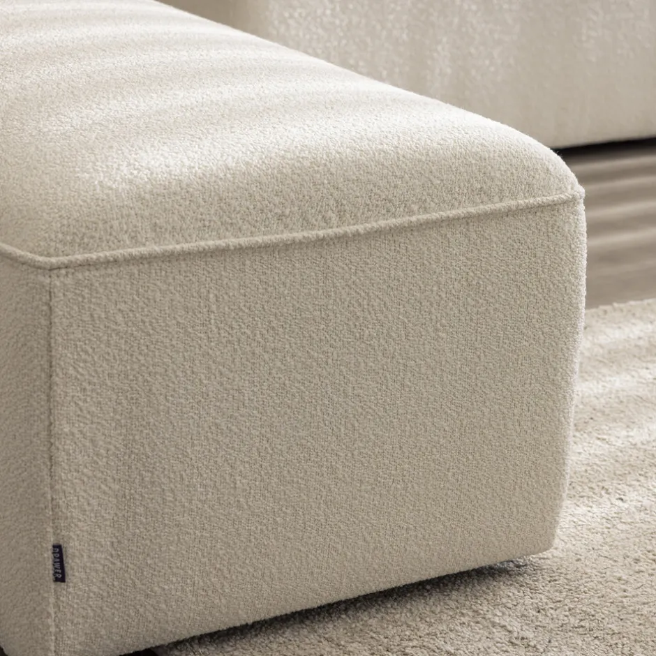Hot Drawer NOOR Pouf pour canapé modulable en tissu bouclette