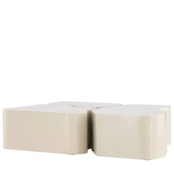 Online Venture Home NORLAND Lot de 3 tables basses organiques en bois 92x70cm