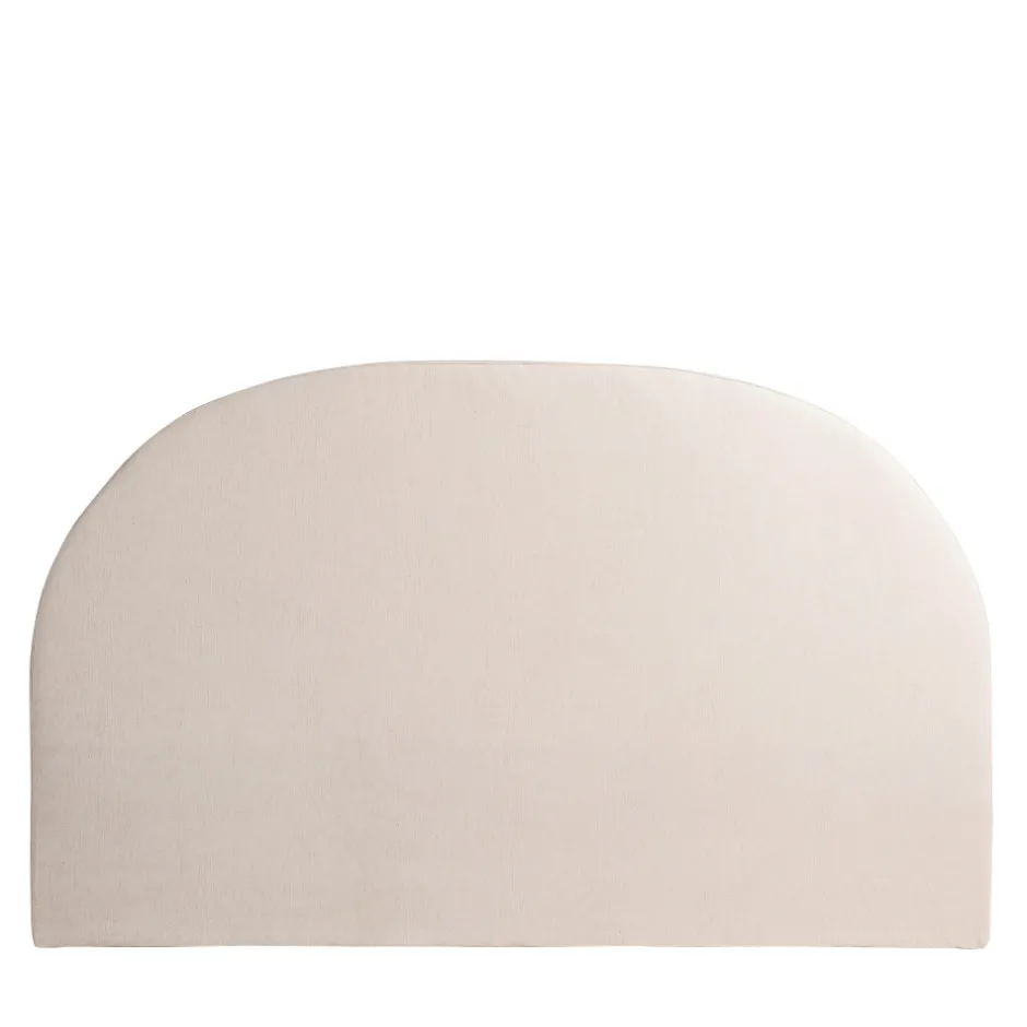 Clearance Drawer NOUSSA Tête de lit en coton et lin demi-lune L150cm