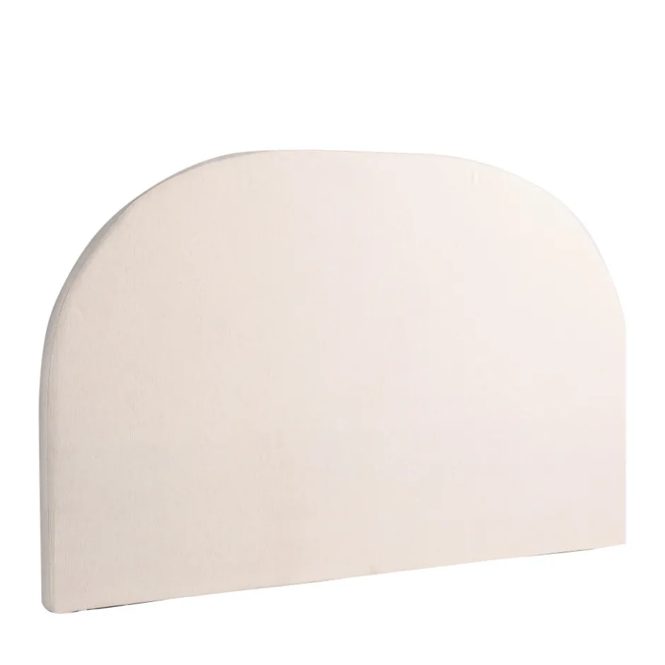 Clearance Drawer NOUSSA Tête de lit en coton et lin demi-lune L150cm