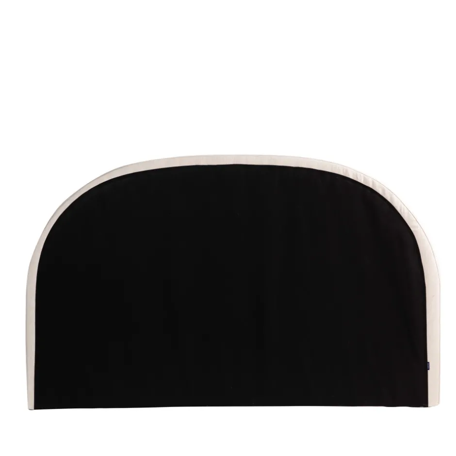 Clearance Drawer NOUSSA Tête de lit en coton et lin demi-lune L150cm