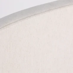 Clearance Drawer NOUSSA Tête de lit en coton et lin demi-lune L150cm