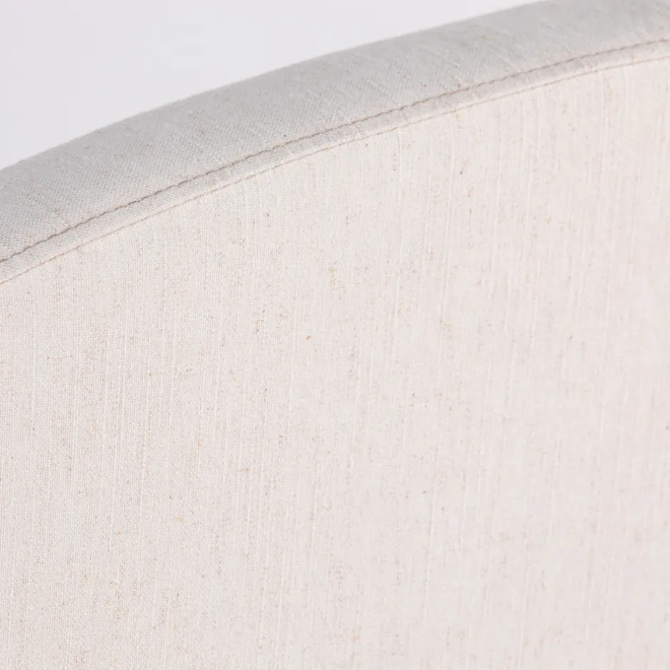 Online Drawer NOUSSA Tête de lit en coton et lin demi-lune L170cm