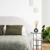 Clearance Drawer NOUSSA Tête de lit en tissu bouclette demi-lune L170cm