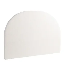 Clearance Drawer NOUSSA Tête de lit en tissu bouclette demi-lune L170cm