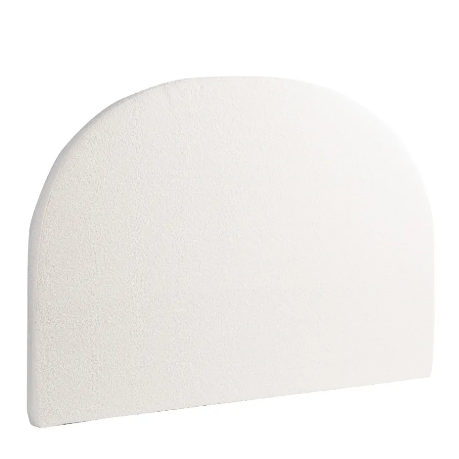 Clearance Drawer NOUSSA Tête de lit en tissu bouclette demi-lune L170cm