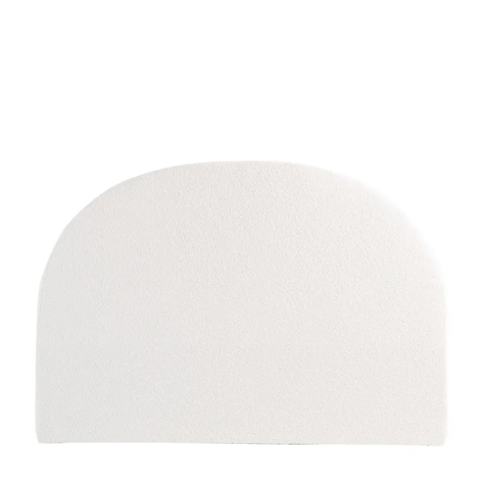 New Drawer NOUSSA Tête de lit en tissu bouclette demi-lune L150cm