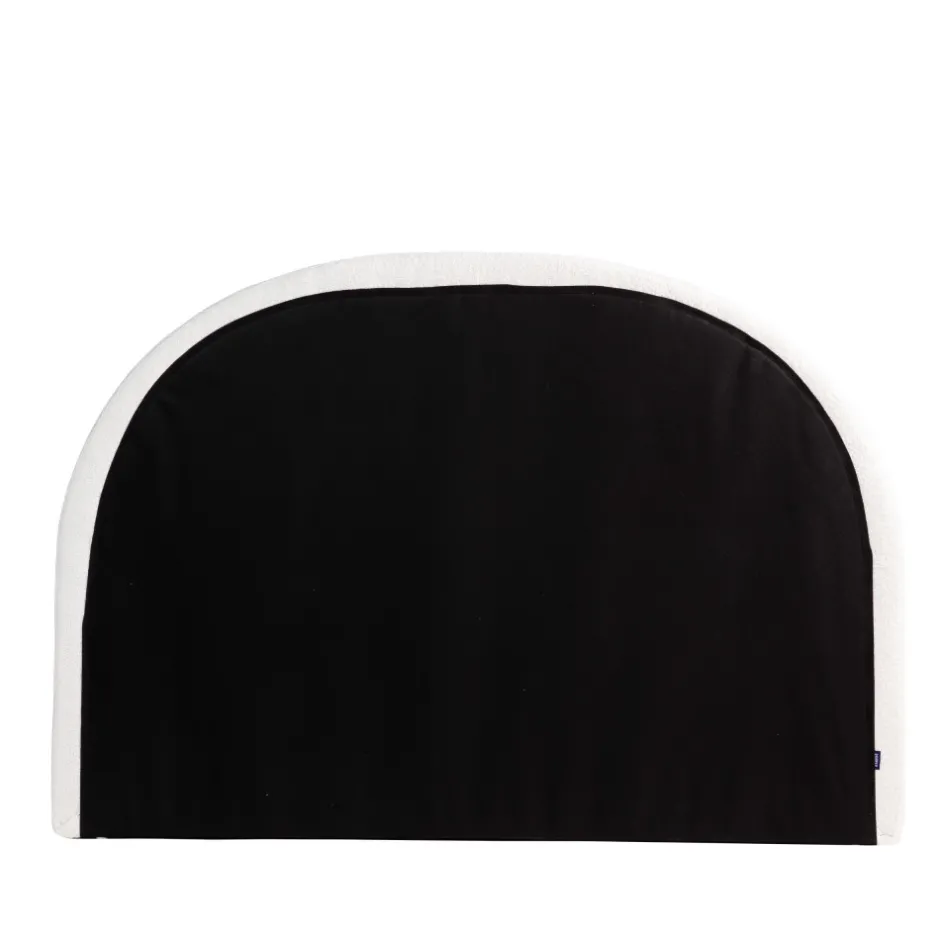New Drawer NOUSSA Tête de lit en tissu bouclette demi-lune L150cm