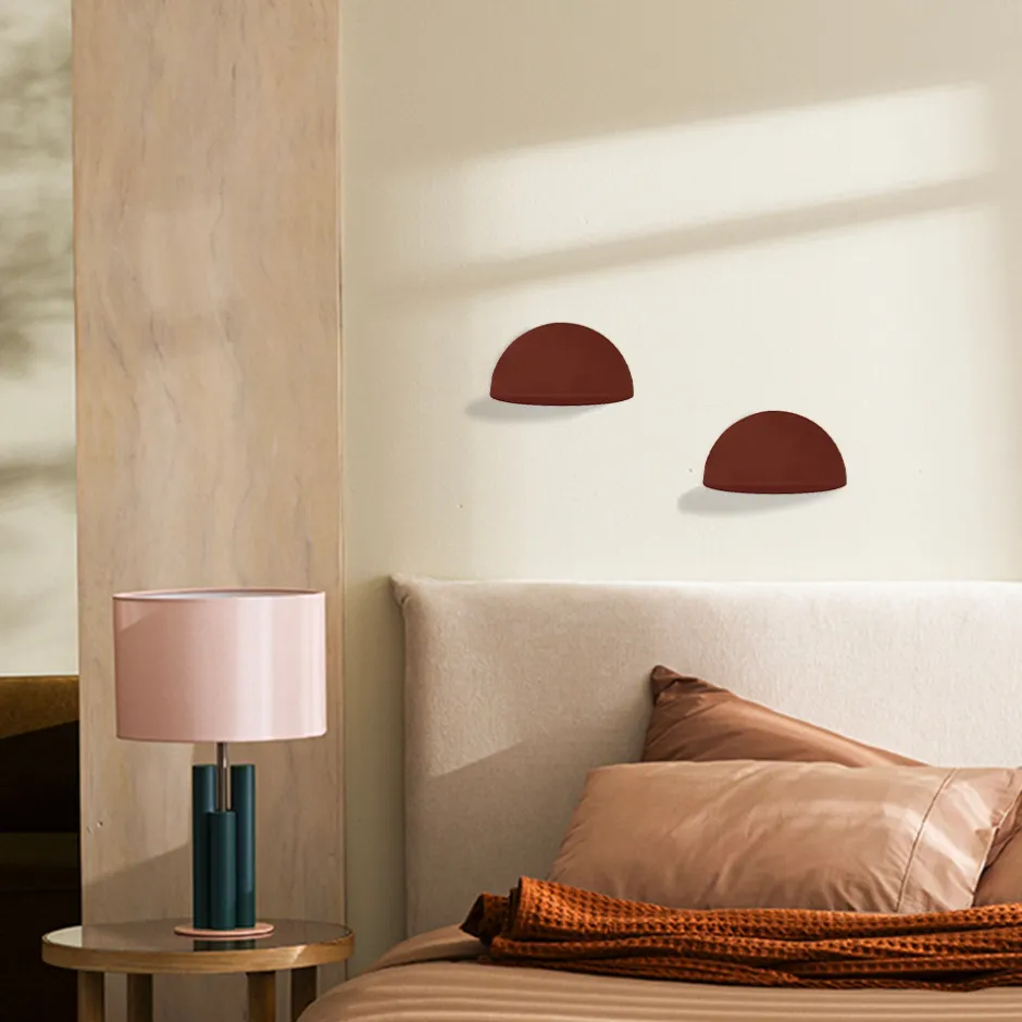 Discount Drawer NUAGIO Lot de 2 étagères murales demi-cercle en métal L33cm