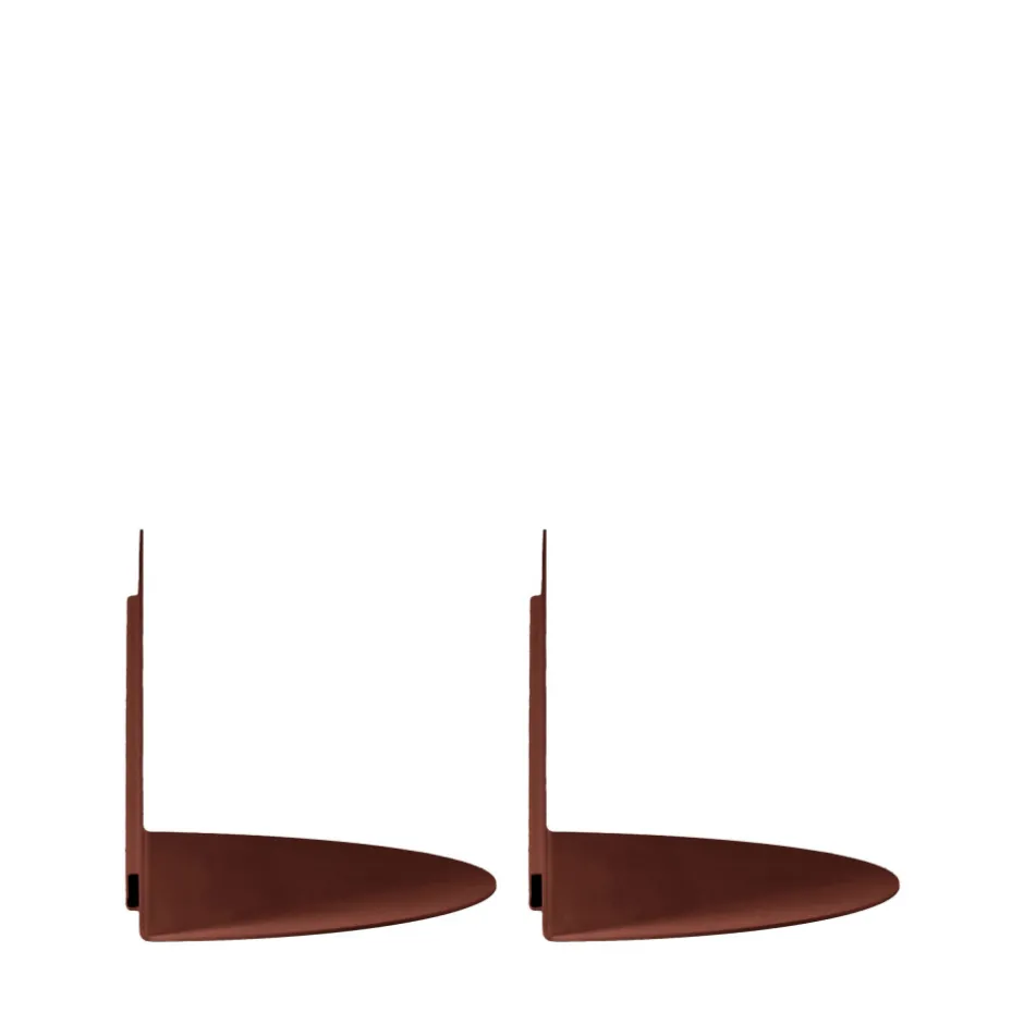 Discount Drawer NUAGIO Lot de 2 étagères murales demi-cercle en métal L33cm