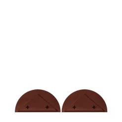 Discount Drawer NUAGIO Lot de 2 étagères murales demi-cercle en métal L33cm