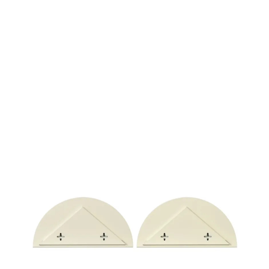 Discount Drawer NUAGIO Lot de 2 étagères murales demi-cercle en métal L33cm