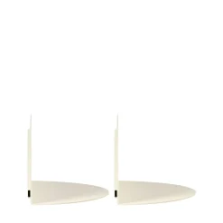 Discount Drawer NUAGIO Lot de 2 étagères murales demi-cercle en métal L33cm
