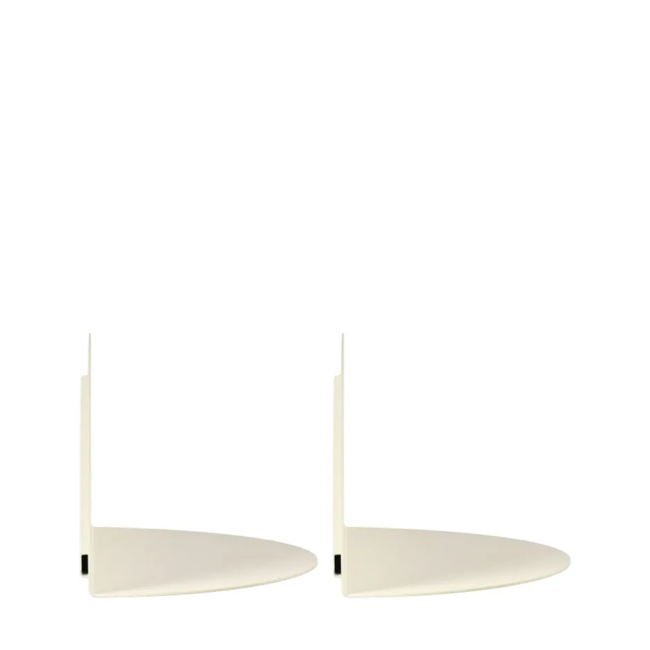 Discount Drawer NUAGIO Lot de 2 étagères murales demi-cercle en métal L33cm