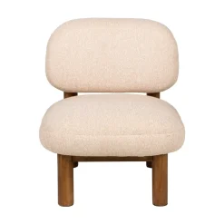 Outlet Drawer NUBO Fauteuil en tissu bouclette et bois