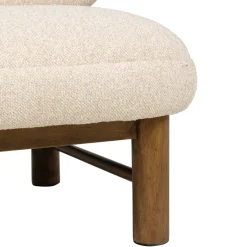 Outlet Drawer NUBO Fauteuil en tissu bouclette et bois