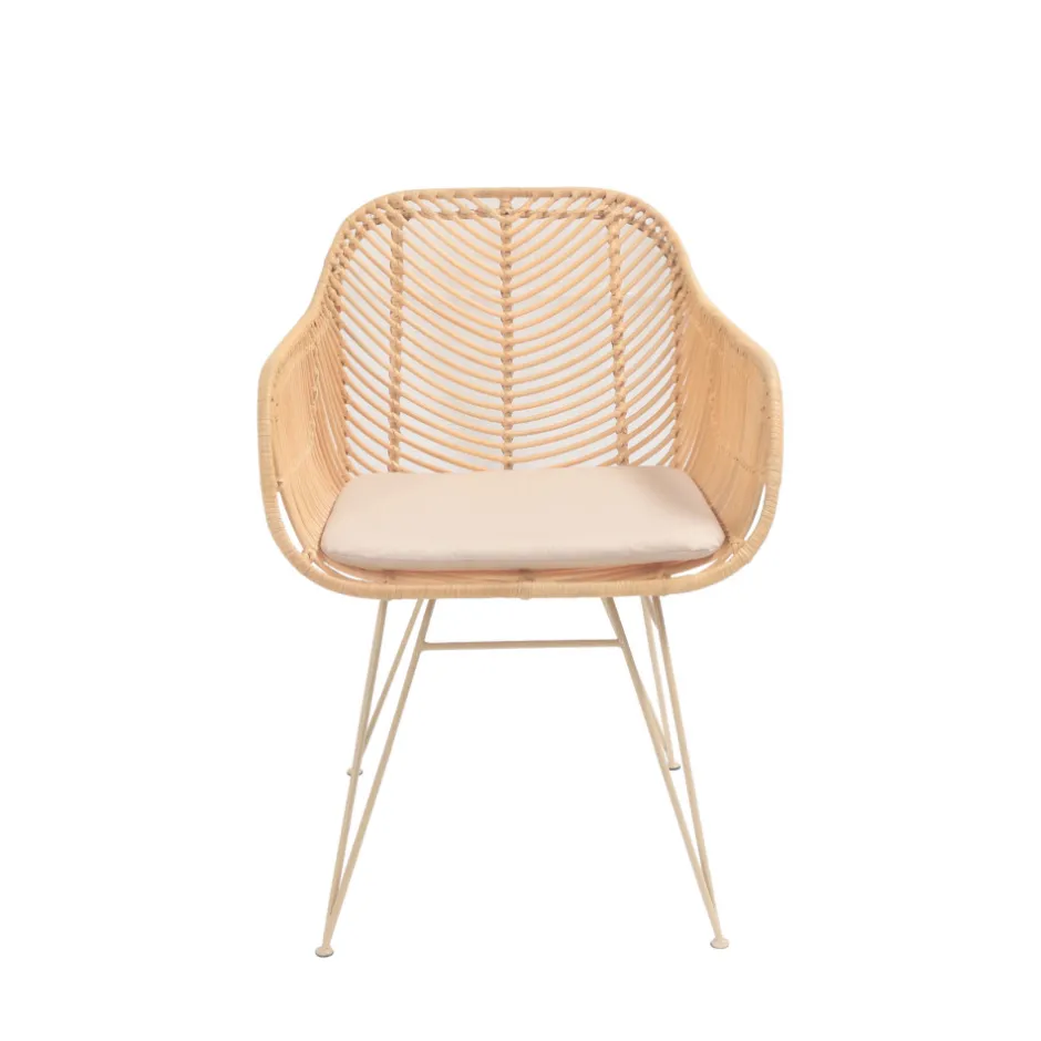 Best Drawer NUNUHAI Fauteuil de table en rotin pieds beiges