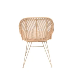 Best Drawer NUNUHAI Fauteuil de table en rotin pieds beiges