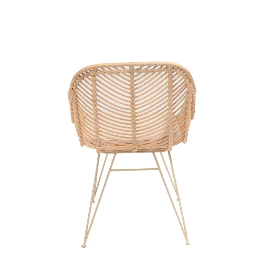 Best Drawer NUNUHAI Fauteuil de table en rotin pieds beiges