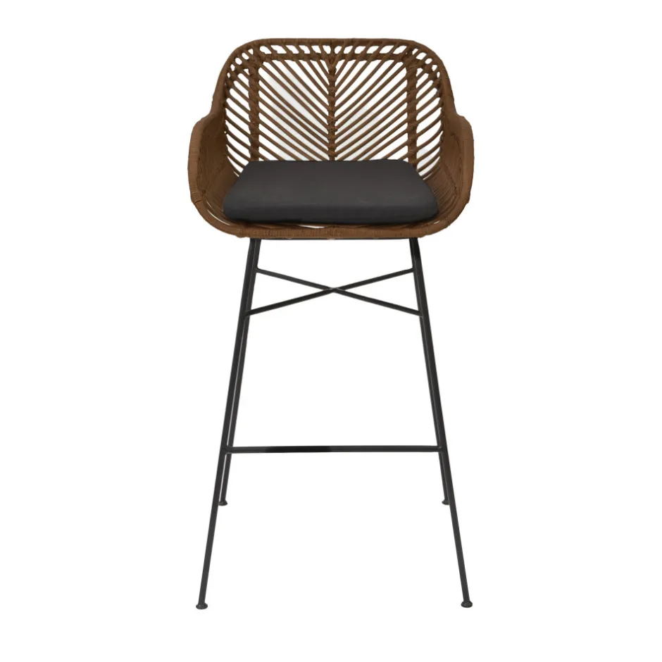 Online Drawer NUNUHAI Lot de 2 tabourets de bar en rotin H68cm
