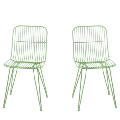 Clearance Pomax OMBRA Lot de 2 chaises design en métal
