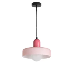 Online Leitmotiv OPACO GRATO Suspension en métal avec abat-jour cylindrique