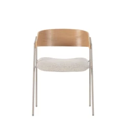 Sale Drawer OPNA Lot de 2 fauteuils de table en tissu, bois et métal