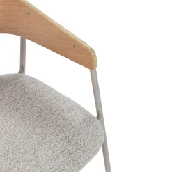 Sale Drawer OPNA Lot de 2 fauteuils de table en tissu, bois et métal