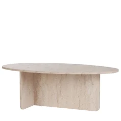 Sale Drawer ORIS Table basse organique effet travertin 120x65cm