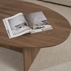 Clearance Drawer ORIS Table basse organique en bois 120x65cm