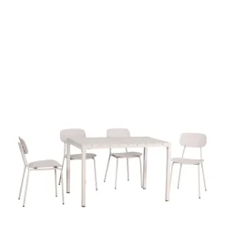 New Drawer ORKA Ensemble table et chaises de jardin 4 personnes en métal